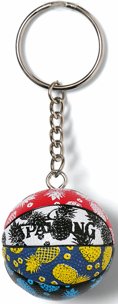 SPALDING （スポルディング） バスケットボール グッズ キーチェーン トロピカル 【トロピカル】 11-009TR キーホルダー アクセサリー ユニセックス 男女兼用 青/赤/白 23SS {SK}
