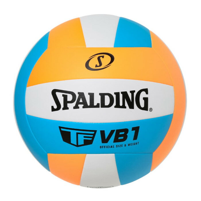 SPALDING （スポルディング） バレーボール ボール VB1 ネオンオレンジ×ホワイト×ブルー 5号球 合成皮革 【ネオンオレンジ×ホワイト×ブルー】 72402Z ボール5号 バレーボール5号球 ユニセックス 男女兼用 橙/白/青 25FW {SK}