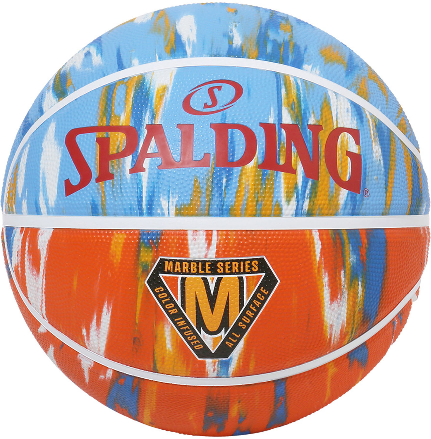 SPALDING （スポルディング） バスケットボール ボール マーブル ロッキー デザート 【ブルー×オレンジ】 84-984J ボール7号 バスケットボール7号球 メンズ 男性用 青/橙 24FW {SK}