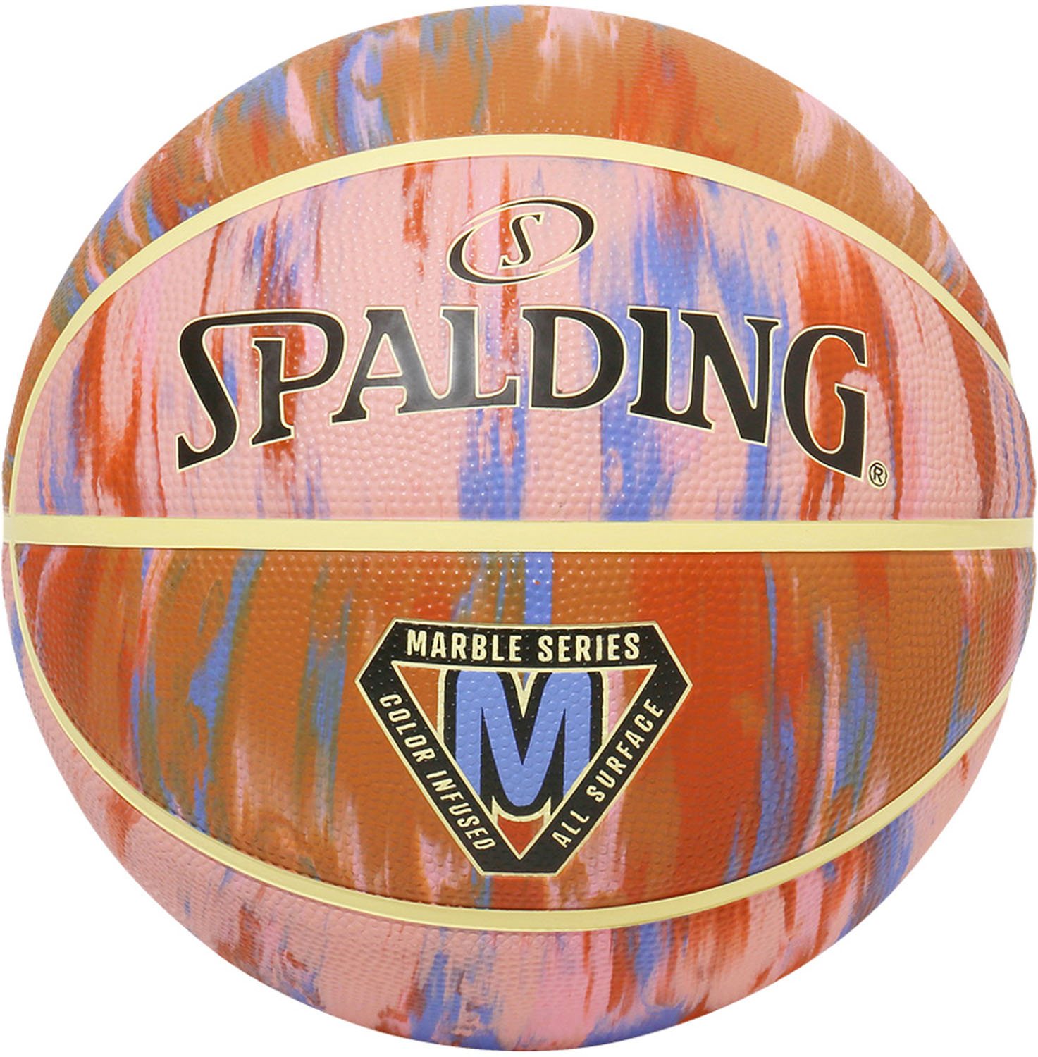 SPALDING （スポルディング） バスケットボール ボール マーブル デザート サンセット 【ブラウン×ピンク】 84-988J ボール6号 バスケットボール6号球 レディース 女性用 茶 24FW {SK}