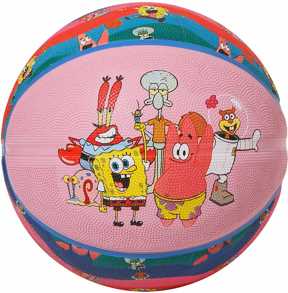 SPALDING （スポルディング） バスケットボール ボール スポンジ・ボブ キャラクター ラバー SZ5 【ピンク】 85-043J ボール5号 バスケットボール5号球 キッズ 子供用 桃 23SS {SK}