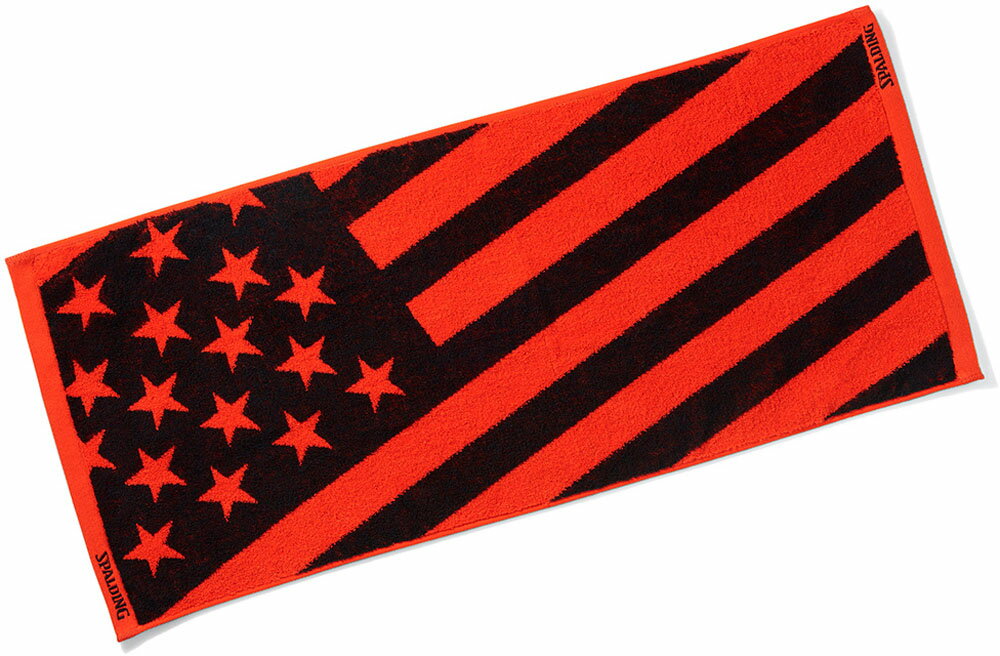 SPALDING （スポルディング） バスケットボール タオル ジャカードタオル USフラッグ レッド SAT211050 【レッド】 SAT211050 スポーツタオル アクセサリー ユニセックス 男女兼用 赤 21SS {NP}