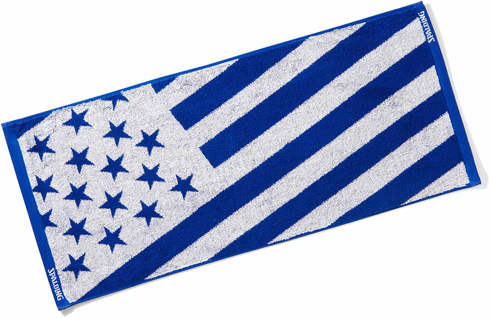 SPALDING （スポルディング） バスケットボール タオル ジャカードタオル USフラッグ ブルー SAT211060 【ブルー】 SAT211060 スポーツタオル アクセサリー ユニセックス 男女兼用 青 21SS {NP}