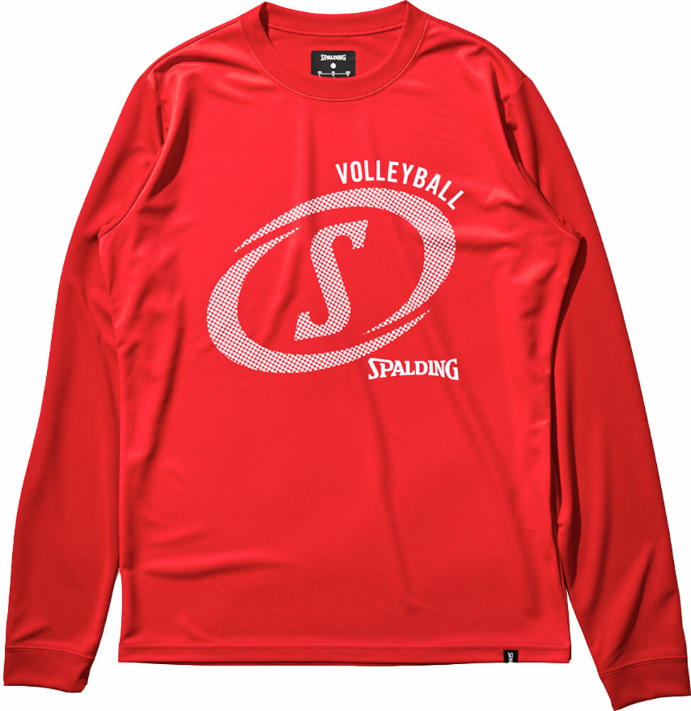 SPALDING （スポルディング） バレーボール Tシャツ バレーボール ロングスリーブTシャツ ファスト S 【レッド】 SMT22183V 6000 長袖Tシャツ ロングスリーブ ユニセックス 男女兼用 赤 22FW {NP}