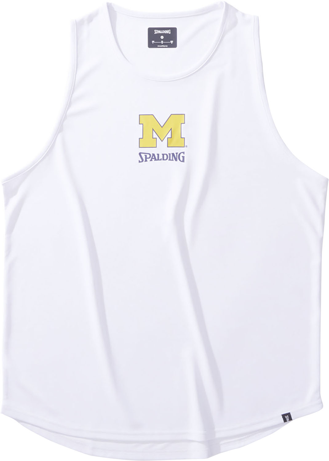 SPALDING （スポルディング） バスケットボール Tシャツ タンクトップ ミシガン M ロゴ 【ホワイト】 SMT24121M 2000 タンクトップ タンクトップ メンズ 男性用 白 24FW {NP}