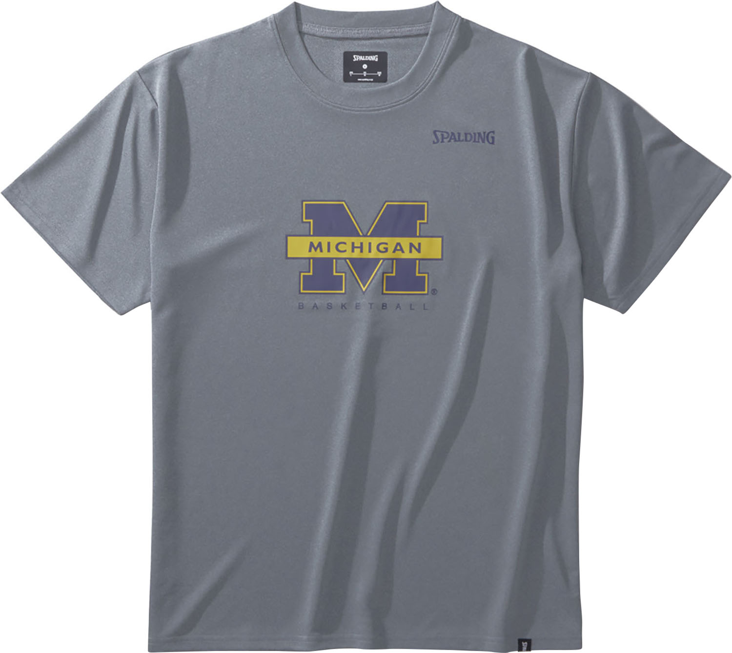 SPALDING （スポルディング） バスケットボール Tシャツ Tシャツ ミシガン バスケットボール 【ヘザーグレー】 SMT24122M 1800 半袖Tシャツ ショートスリーブ メンズ 男性用 灰 24FW {NP}