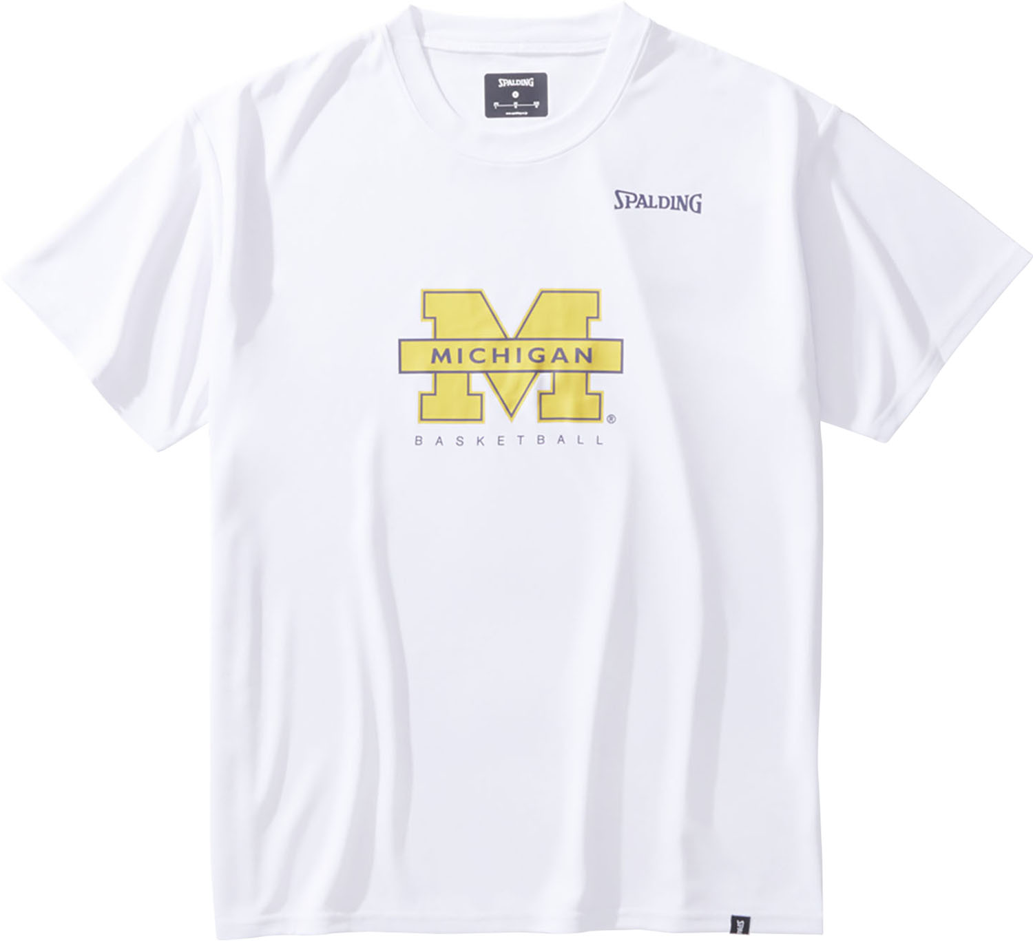 SPALDING （スポルディング） バスケットボール Tシャツ Tシャツ ミシガン バスケットボール 【ホワイト】 SMT24122M 2000 半袖Tシャツ ショートスリーブ メンズ 男性用 白 24FW {NP}