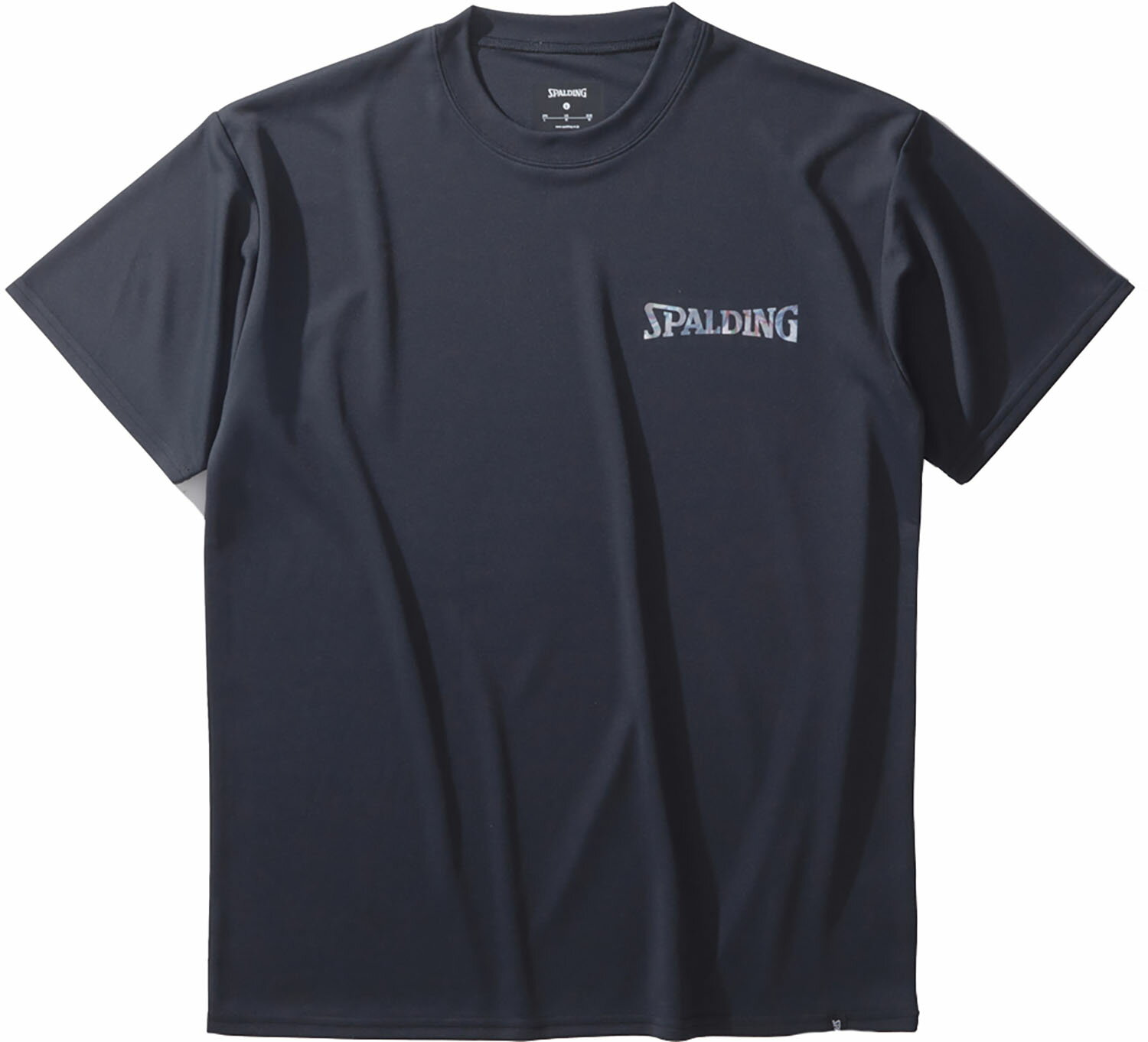 SPALDING （スポルディング） バスケットボール Tシャツ Tシャツ ホログラム ワードマーク 【ブラック】 SMT25017 1000 半袖Tシャツ ショートスリーブ ユニセックス 男女兼用 黒 25SS {NP}