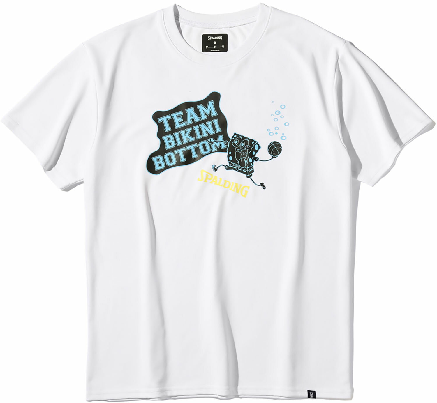SPALDING （スポルディング） バスケットボール Tシャツ Tシャツ スポンジ・ボブ チーム ビキニボトム 【ホワイト】 SMT25048S 2000 半袖Tシャツ ショートスリーブ ユニセックス 男女兼用 白 25SS {NP}