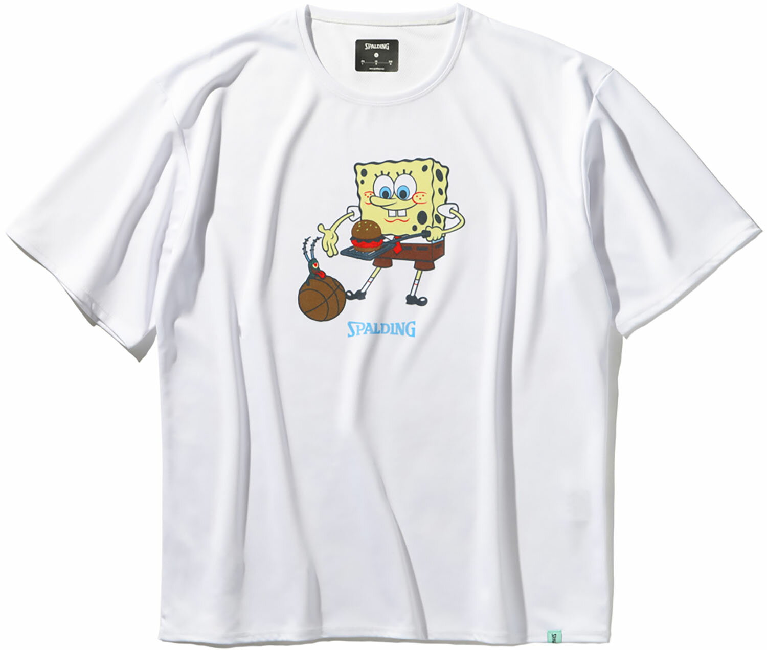 SPALDING （スポルディング） バスケットボール Tシャツ Tシャツ スポンジ・ボブ クラビー パーティ 【ホワイト】 SMT25050S 2000 半袖Tシャツ ショートスリーブ ユニセックス 男女兼用 白 25SS {NP}