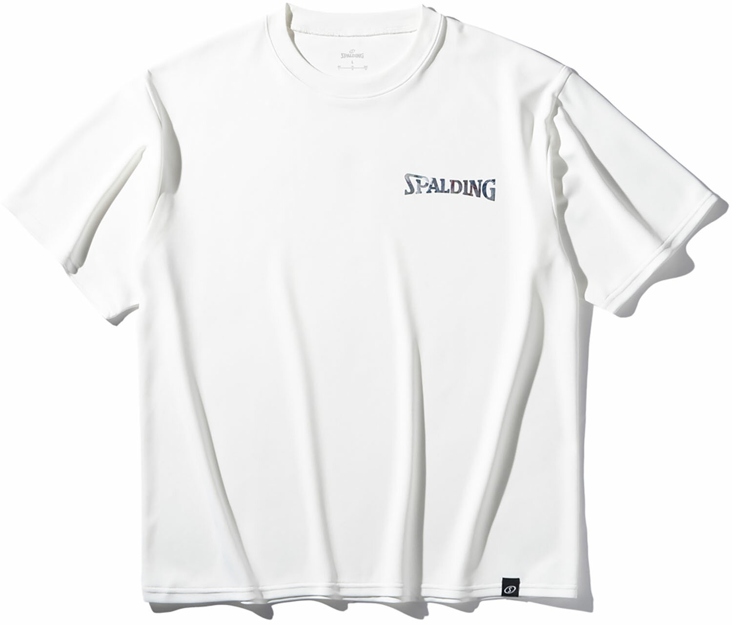 SPALDING （スポルディング） バスケットボール Tシャツ Tシャツ ホログラム ワードマーク 【ホワイト】 SMT25130 2000 半袖Tシャツ ショートスリーブ ユニセックス 男女兼用 白 25FW {NP}