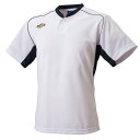 SSK (エスエスケイ) 野球 ウェア 2ボタンベースボールTシャツ 【ホワイト×ブラック】 BT2680 1090 Tシャツ ベースボール ユニセックス 男性用・女性用 白 2025通年 {NP}