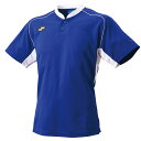 SSK (エスエスケイ) 野球 ウェア 2ボタンベースボールTシャツ 【Dブルー×ホワイト】 BT2680 6310 Tシャツ ベースボール ユニセックス 男性用・女性用 青 2025通年 {NP}