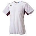 SSK (エスエスケイ) 野球 ウェア 2ボタンベースボールTシャツ(裾バインダー) 【ホワイト×エンジ】 BT2690 1022 Tシャツ ベースボール ユニセックス 男性用・女性用 白 2025通年 {NP}
