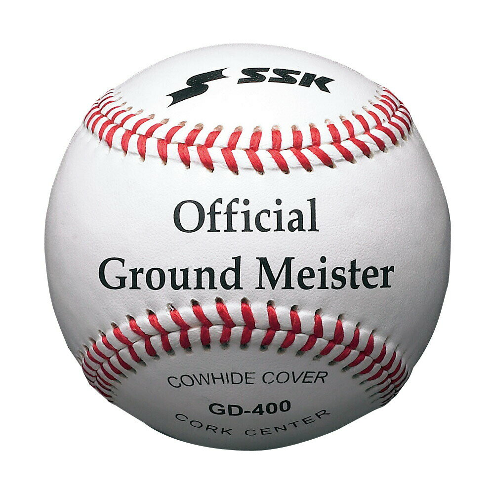 SSK （エスエスケイ） 野球 ボール 社会人・大学試合球 【ホワイト】 GD400 硬式野球ボール ベースボール ユニセックス 男性用・女性用 白 2025通年 {SK}