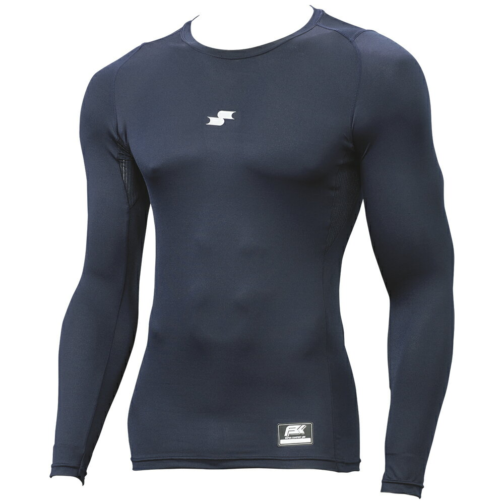 SSK （エスエスケイ） 野球 ウェア SCβローネック長袖フィットアンダーシャツ 【ネイビー】 SCB024LL 70 アンダー（インナー）シャツ ベースボール ユニセックス 男性用・女性用 紺 2025AW {NP}