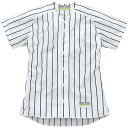SSK (エスエスケイ) 野球 ウェア ジュニア用・ストライプメッシュシャツ 【ホワイト×ネイビー】 US002JM 1070 ユニフォームシャツ ベースボール ジュニア キッズ 子供用 白 2025通年 {NP}