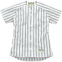 SSK (エスエスケイ) 野球 ウェア ジュニア用・ストライプメッシュシャツ 【ホワイト×ブラック】 US002JM 1090 ユニフォームシャツ ベースボール ジュニア キッズ 子供用 白 2025通年 {NP}