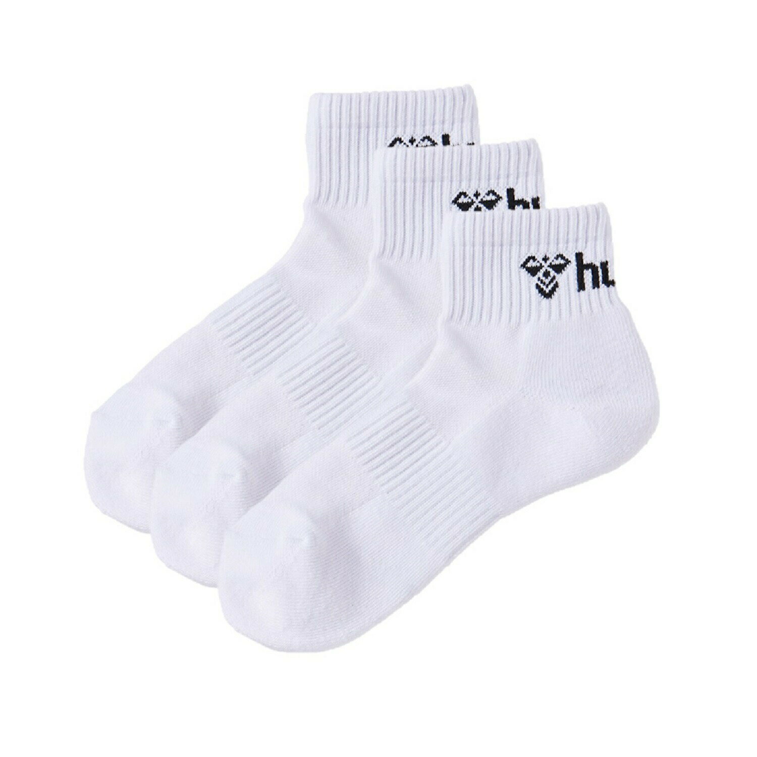 hummel （ヒュンメル） フィットネス・トレーニング ウェア 3Pソックス 【ホワイト】 HAG7091 10 ソッ..