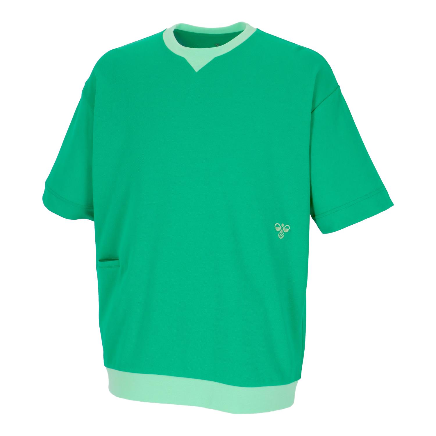 hummel （ヒュンメル） フィットネス・トレーニング ウェア hummel PLAY 半袖Tシャツ 【グラスグリーン】 HAP4210 531 Tシャツ アパレル ユニセックス 男性用・女性用 黄 緑 2025SP {NP}