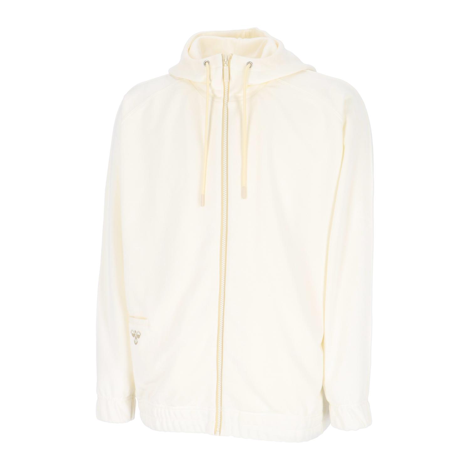 hummel （ヒュンメル） フィットネス・トレーニング ウェア hummel PLAY スウェットフルジップジャケット 【オフホワイト】 HAP8294 11 スウェットシャツ アパレル ユニセックス 男性用・女性用 白 灰 2025SP {SK}