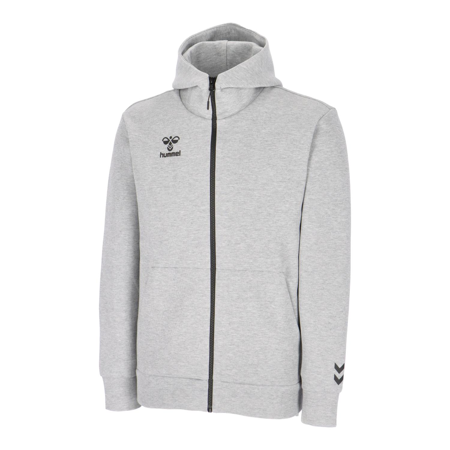 hummel （ヒュンメル） フィットネス・トレーニング ウェア チームスウェットジップアップフーディー 【グレー杢】 HAP8298 01 スウェットシャツ アパレル ユニセックス 男性用・女性用 灰 2025SP {SK}