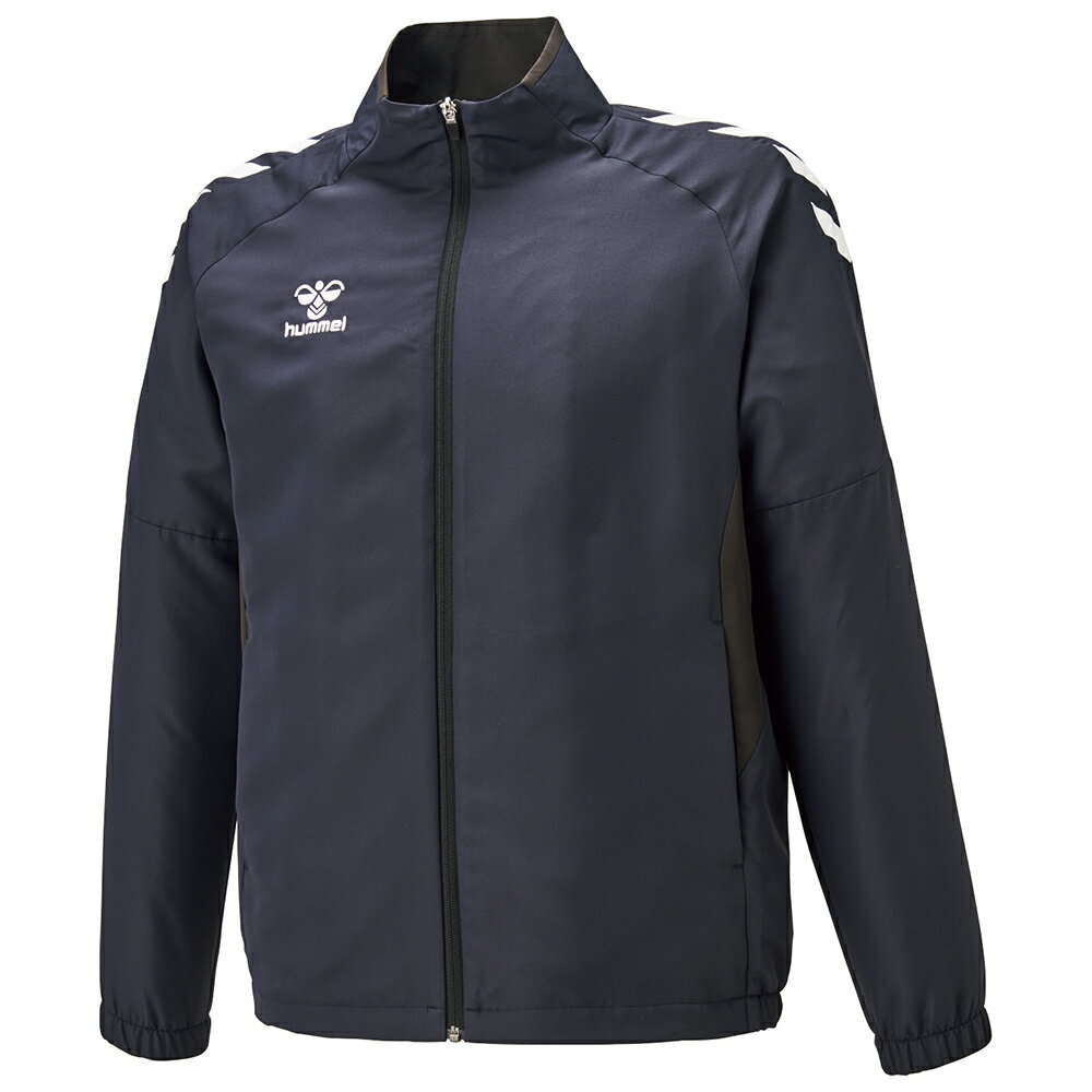 hummel （ヒュンメル） フィットネス・トレーニング ウェア 裏メッシュウインドジャケット 【インディゴネイビー】 HAW2147 71 ウィンドブレーカーシャツ アパレル ユニセックス 男性用・女性用 紺 2025SP {SK}