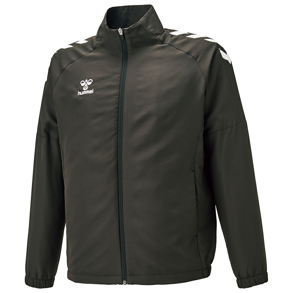 hummel （ヒュンメル） フィットネス・トレーニング ウェア 裏メッシュウインドジャケット 【ブラック】 HAW2147 90 ウィンドブレーカーシャツ アパレル ユニセックス 男性用・女性用 黒 2025SP {SK}