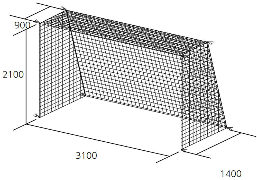 TOEI LIGHT (トーエイライト) フットサル 器具・備品 フットサル・ハンドゴールネット 【ホワイト】 B-2062 ネット フットサル・ハンドゴールネ...
