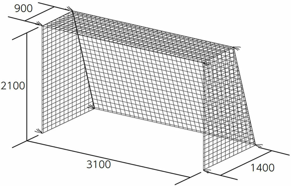 TOEI LIGHT （トーエイライト） ハンドボール・ドッジボール 器具・備品 ハンドゴールネット(検) 【ホワイト】 B-6028 ネット ハンドゴールネット メンズ・レディース 男性用・女性用 ホワイト 白 9999 3 {SK}