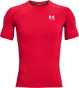 UNDER ARMOUR (アンダーアーマー) フィットネス・トレーニング ゲームシャツ・パンツ UA ヒートギアアーマー ショートスリーブ シャツ 【レッド/ホワイト】 1361518 600 インナーシャツ アンダーシャツ メンズ 男性用 レッド 赤 白 22SS {NP}