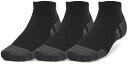 UNDER ARMOUR (アンダーアーマー) フィットネス・トレーニング ソックス UA パフォーマンステック ローカット ソックス(3足セット) 【ブラック...