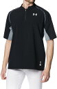 UNDER ARMOUR (アンダーアーマー) 野球&ソフトボール ウインドウェア UA ヤード ケージ ジャケット 【ブラック/ホワイト】 1384742 001 Vジャン ジャケット メンズ 男性用 ブラック 黒 白 24SS {SK}