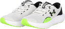 UNDER ARMOUR (アンダーアーマー) 陸上・ランニング シューズ UAチャージド サージ4 【ホワイト/ハイパーグリーン/ブラック】 3027000 109 シューズ ランニングシューズ メンズ 男性用 ホワイト 白 緑 25SS {SK}