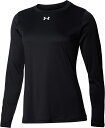 UNDER ARMOUR (アンダーアーマー) フィットネス・トレーニング Tシャツ UAチーム ロングスリーブ シャツ 【ブラック】 6003666 001 ロングTシャツウィメンズ Tシャツ レディース 女性用 ブラック 黒 25SS {NP}
