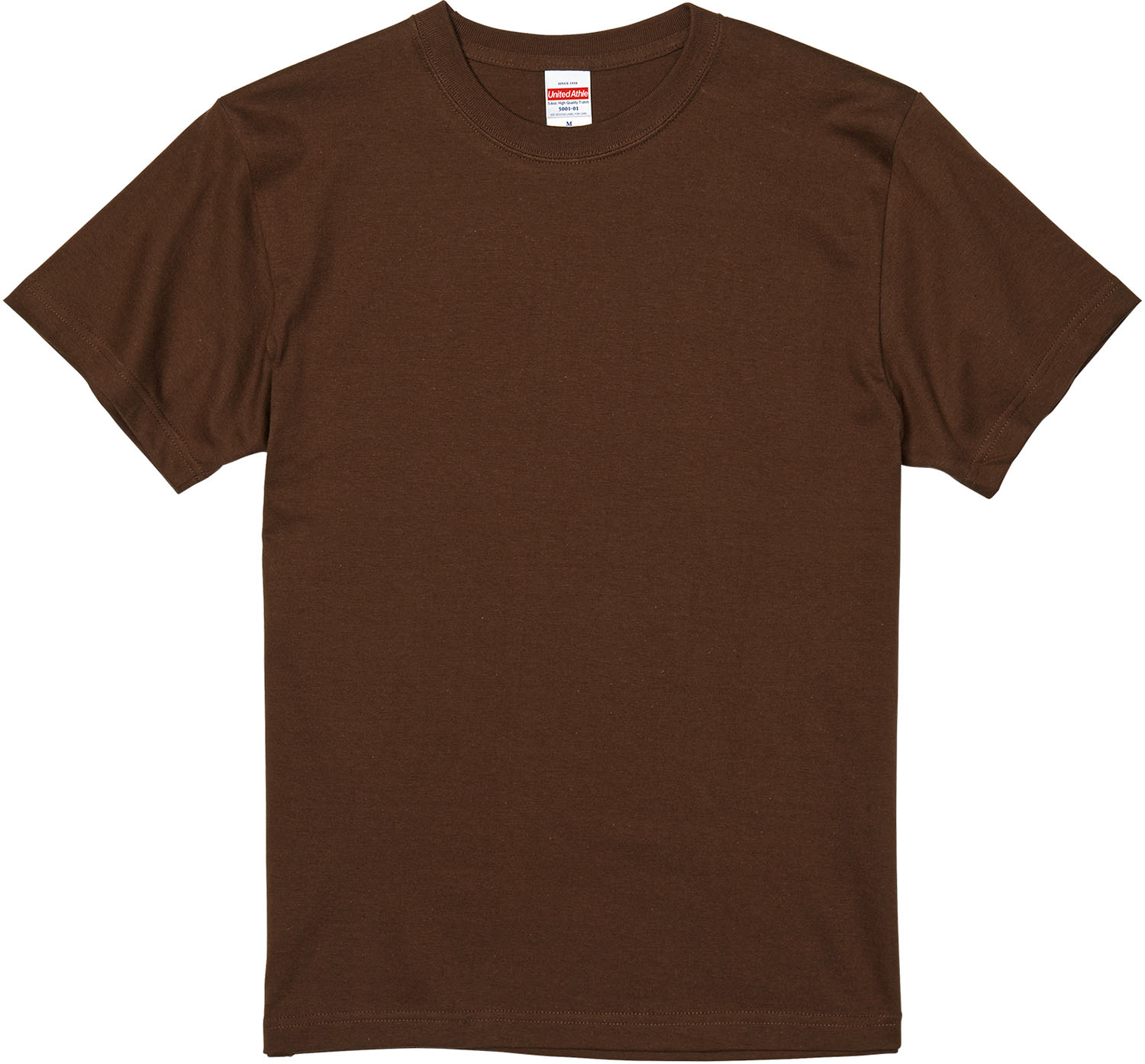 United Athle （ユナイテッドアスレ） カジュアル Tシャツ 5.6オンス ハイクオリティー Tシャツ 【ダークブラウン】 500101C 52 半袖Tシャツ 半袖Tシャツ メンズ・レディース 男性用・女性用 茶 20 {NP}