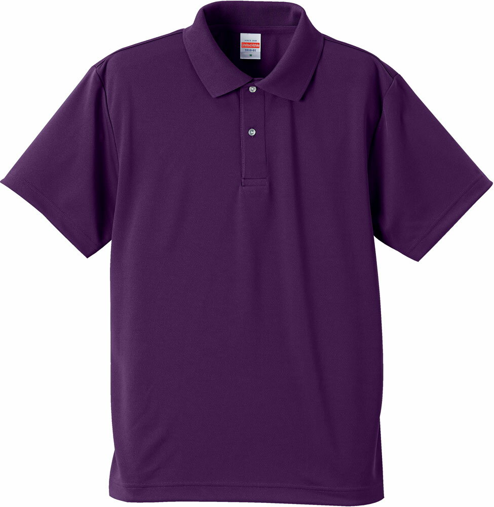 United Athle (ユナイテッドアスレ) カジュアル ポロシャツ 4.1オンス ドライポロシャツ 【パープル】 591001 62 ポロシャツ メンズ・...