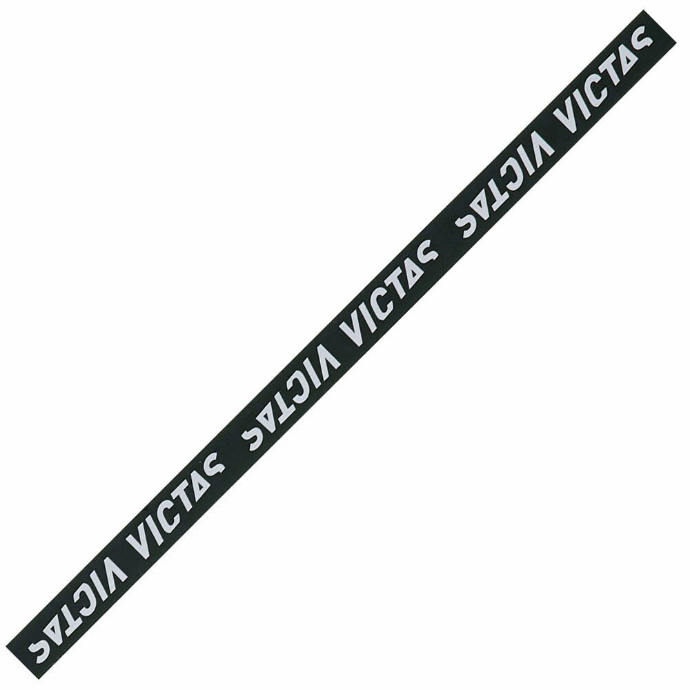 VICTAS （ヴィクタス） 卓球 アクセサリーその他 ヴィクタス サイドテープ ロゴ 10mm 【ブラック×シルバー】 044155 0030 メンテナンス用品 部品 サイドテープ メンズ・レディース 男性用・女性用 黒 銀 22SS {SK}