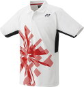 YONEX (ヨネックス) テニス ゲームシャツ・パンツ ユニゲームシャツ 【ホワイト】 10674 011 トレーニングシャツ ゲームウェア トップス ユニセ...