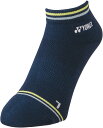 YONEX (ヨネックス) テニス ソックス メンズスニーカーインソックス 【ネイビー/シトラスグリーン】 19181 365 ソックス 靴下 メンズ 男性用 ネイビー 紺 23FW {NP}