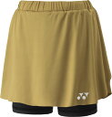 YONEX (ヨネックス) テニス スラックス・スカート ウィメンズスカート(インナースパッツ付) 【ゴールド】 26181 016 スラックス・スカート スカート レディース 女性用 ゴールド 金 25SS {NP}