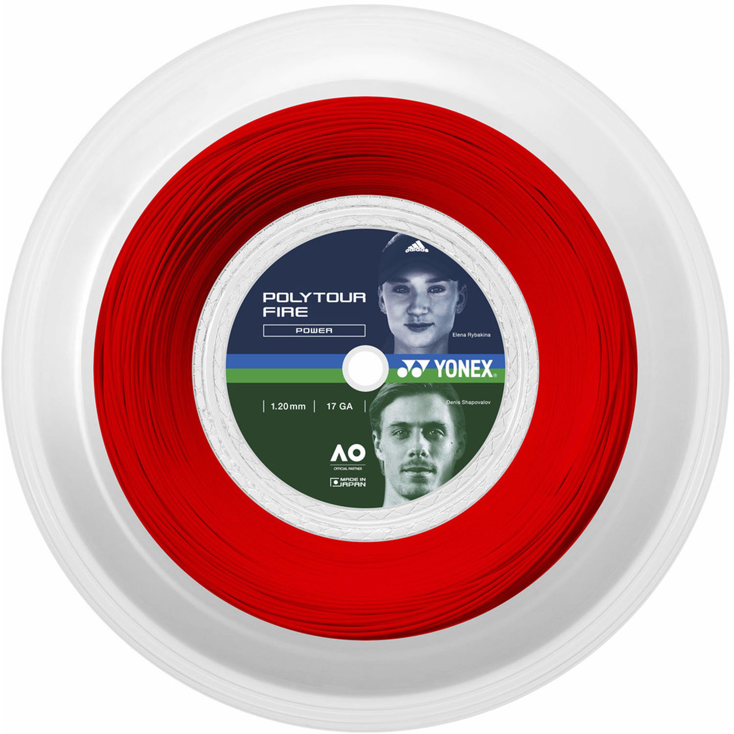 YONEX （ヨネックス） テニス ガット・ラバー ポリツアー ファイア120 200m 【レッド】 PTF120R2 001 硬式ガット 硬式テニス ストリング メンズ・レディース 男性用・女性用 レッド 赤 24SS {NP}