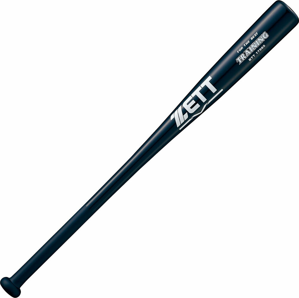 ZETT（ゼット） 野球　ソフトボール バット トレーニング用 合竹製 トレーニングバット 1kg（1000g） 85cm 85センチ グリップ太径 実打可能 【ネイビー】 BTT17985 2900 19FW {140}