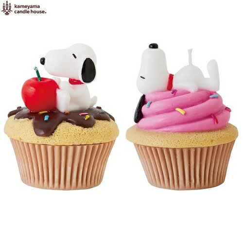 CANDLE HOUSE　SNOOPY（スヌーピー）　カップケーキキャンドル　カメヤマのサムネイル