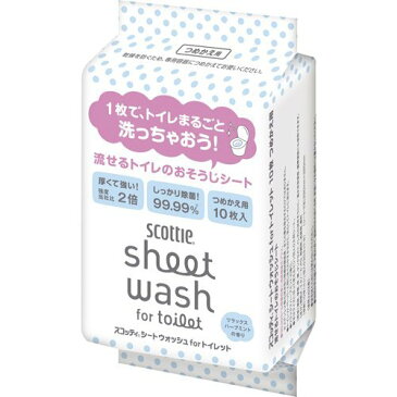 Scottie（スコッティ）　シートウォッシュ　for　トイレット　ウェットティシュー　除菌　詰替え用　日本製紙クレシア