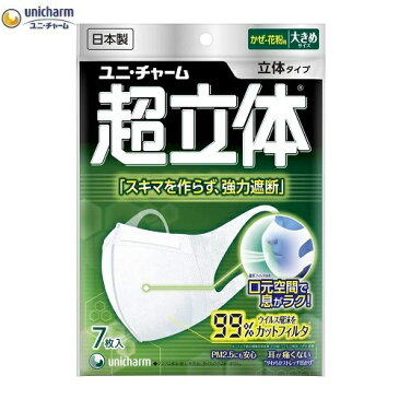 【在庫限りの大特価※←】超立体マスク　大きめ　7枚　unicharm（ユニ・チャーム）