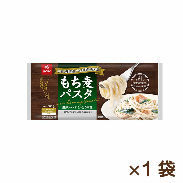 もち麦パスタ パスタ もち麦 平麺 スパゲッティ 平麺タイプ 300g 1袋 もち麦パスタ パスタ もちむぎ 麺 ギフト 国内製造 おいしい もっちり 短め スパゲティ めん 乾麺 グルメ 食品 パスタ 麺 プレゼント 簡単調理 はくばく