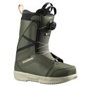 salomon snowboard Boots　SCARLET BOA ARMY　GREEN　23.0－24.5 BOAシステムサロモン　スノーボードブーツ　熱可塑性素材により装着した瞬間から足にフィットする　自由がきくブーツ　軽量ながら高いボード感覚と衝撃吸収力　初級・中級に最適！