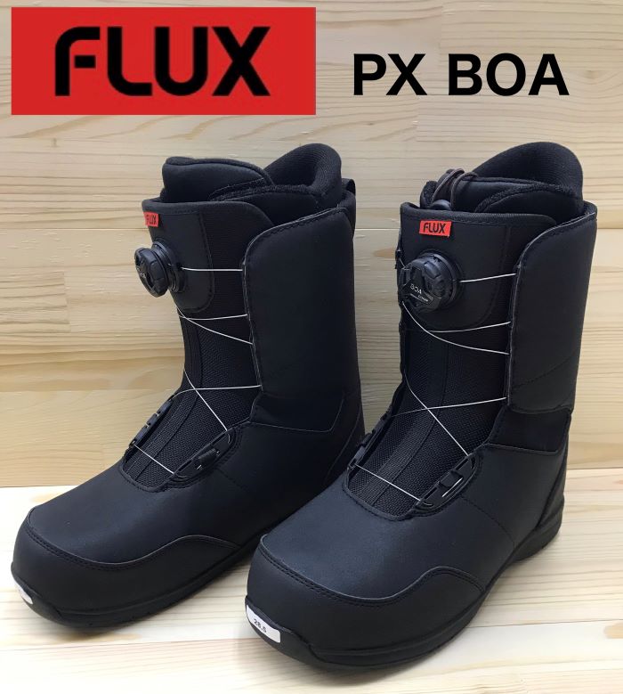 動画あり！ FLUX Boots　PX BOA Black 23.0－30.5 BOAシステムフラックス　スノーボードブーツ　快適さと操作性を備えライバルに一歩リードするオールランドモデルトリックからパウダーランに至るまであらゆるシーンにマッチします