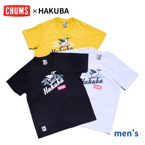 【早い者勝ち！最大2,000円OFFクーポン配布中！】CHUMS HAKUBA Tシャツ メンズ 半袖 チャムス ski jump booby アウトドア ブランド